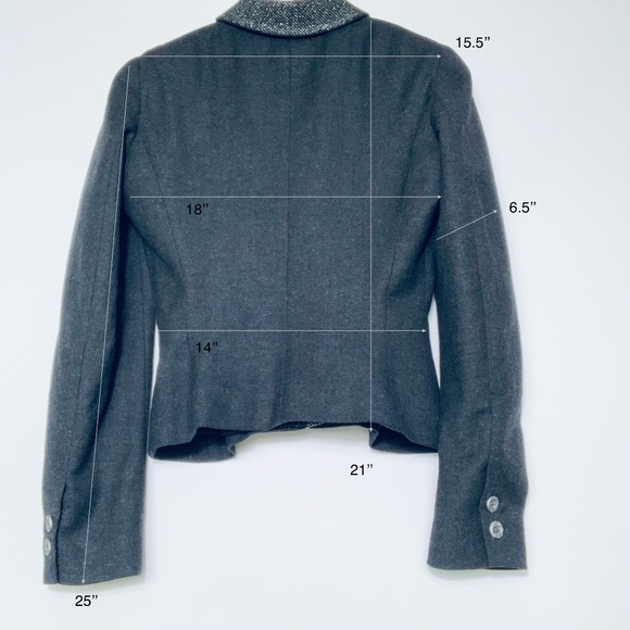 Fendi Wool Graphite Jacket High Rise Wide Leg Pants Suite Size M - Picture 3 of 11